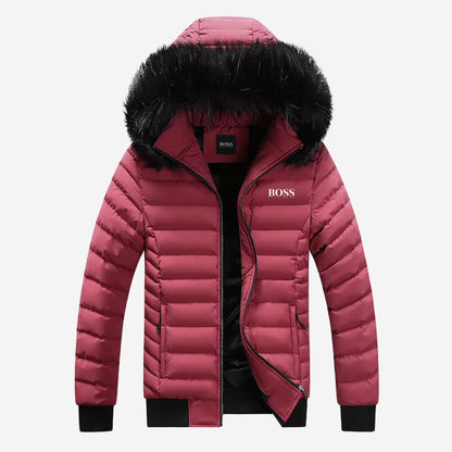 BSS | Down jacket with fur collar
