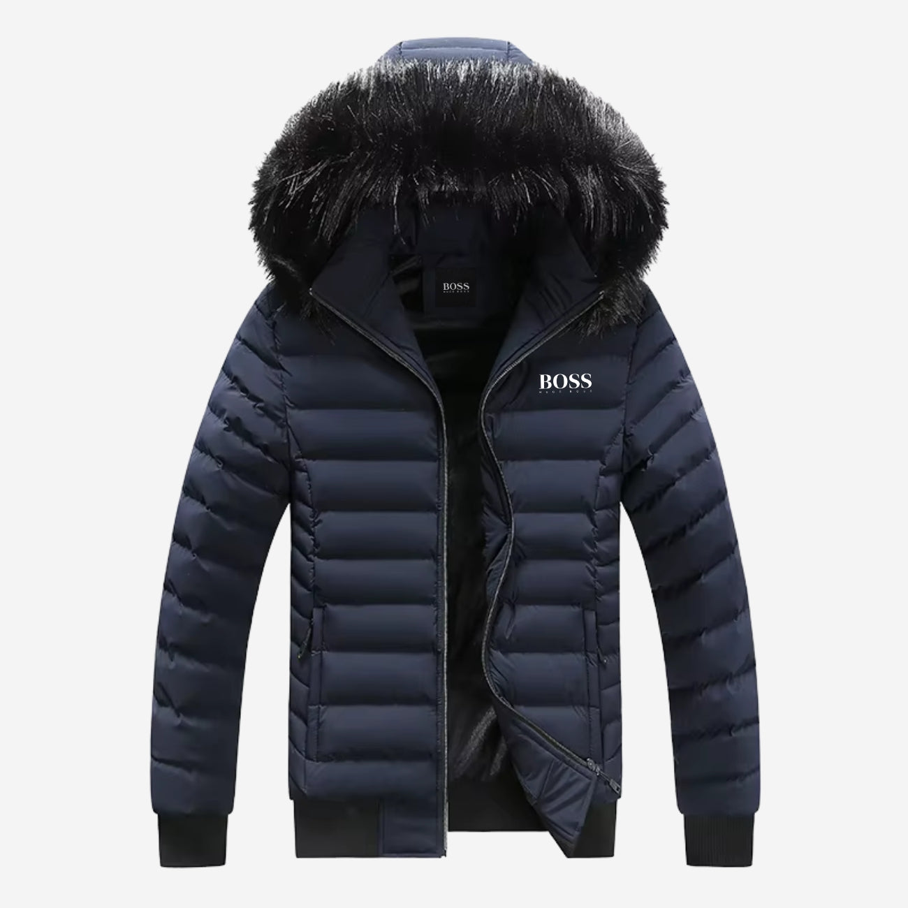 BSS | Down jacket with fur collar