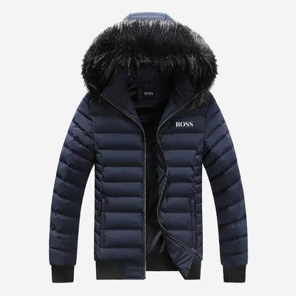 BSS | Down jacket with fur collar